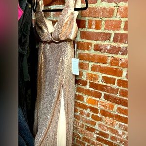 OhBridal Rose Gold Sequin A-Line Dress